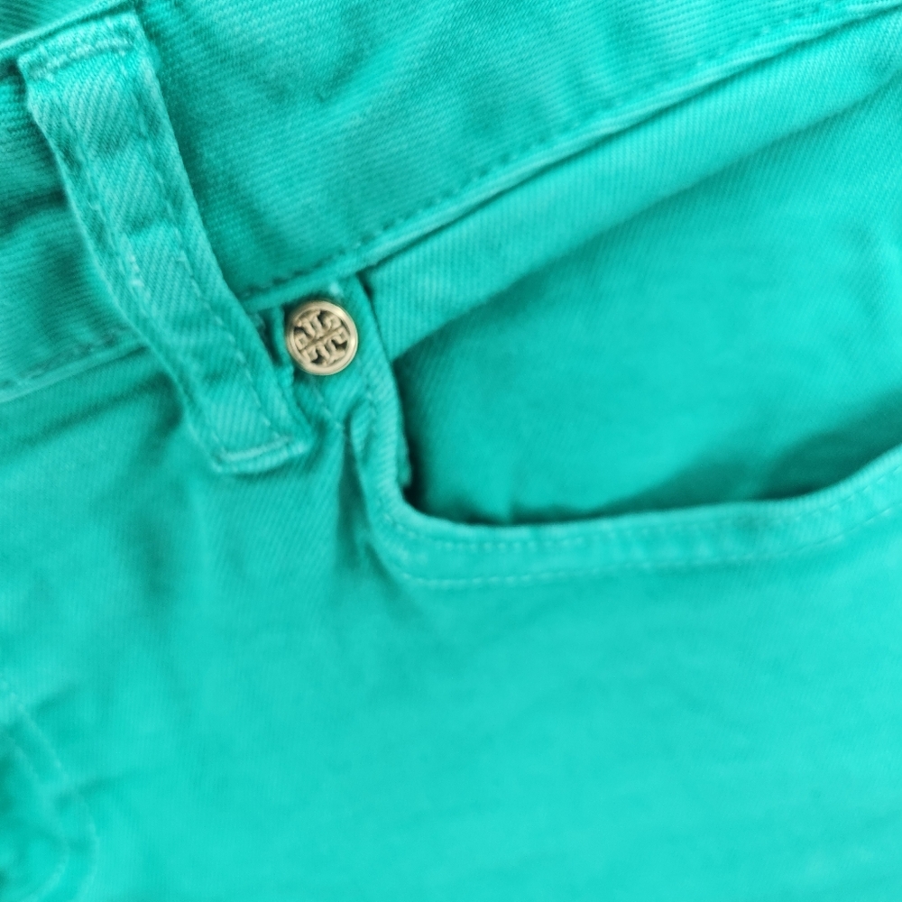 Tory Burch• Green cropped skinny jean. Sz 30 (A90) - Picture 9 of 9